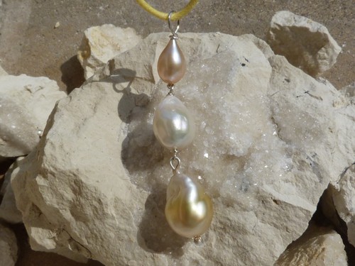Pendentif argent 1 - 1, perle