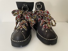 Free Lance Designer Black Leather Punk Goth Boots Chains Size 37 France