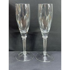 2 Crystal Cut Glass Champagne