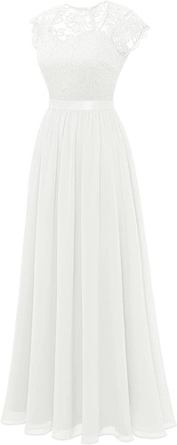 Robe longue blanche mariage - s,