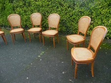 6 CHAISES CANNEES EN BOIS