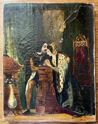 Ancien tableau xix portrait - 19,