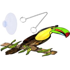  Ornement d'oiseau de jardin suspendu, perroquet, décoration murale d'oiseau,