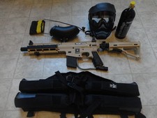Tippmann Project Salvo Paintball Gun Desert Army tan -w/ extra case for ammo