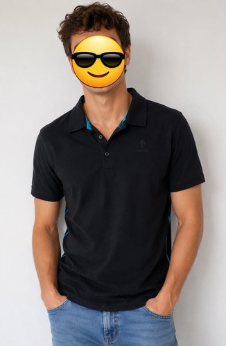 Pyrenex polo noir - noir, bleu