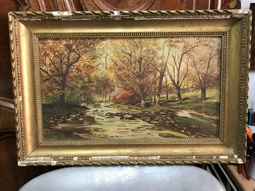 Peinture tableau hst barbizon - tableau,