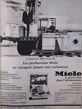 PUBLICITÉ 1967 LAVE VAISSELLE MIELE PERFECTION DANS L'AUTOMATISME - ADVERTISING