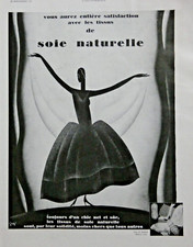 PRESS AD 1931 NATURAL SILK DRESS BY MADELAINE VIONNET - GREJT ILLUSTRATION