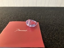 Bague jonc couleur violet bleu en cristal de Baccarat taille 53