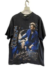 Johnny Hallyday Vtg 90s Tour T-Shirt Black Size L “C’est Une Belle Histoire #97