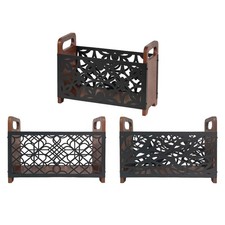 Porte-revues en bois, organiseur de sol pour journaux, magazines et brochures