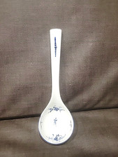 Villeroy & Boch Porcelain Ladle 7" Long White & Blue Vieux Luxembourg 1748