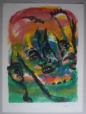 1978 COMPOSITION Lithograph Signed ATILA BIRO (1931-1987)