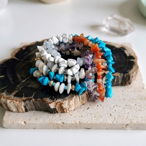 Lot bracelets pierres - de, en