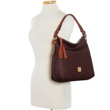 Dooney & Bourke - Ostrich Twist Strap Hobo - PLUM - Rare Color - NEW