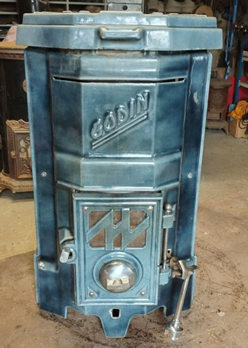 Poêle godin 136 bleu - poêle,