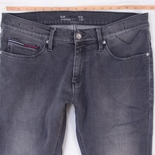 Hommes Tommy Hilfiger SCANTON SLIM Ajusté Straight Élasthanne Gris Jeans W34 L30