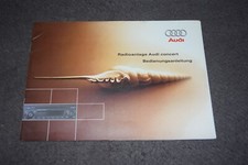 Operating Instructions Manual Audi Radio System Concert 05/2001 Mint