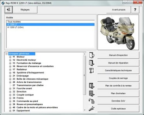 Manuel atelier bmw k1200 - manuel,