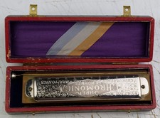 Harmonica chromatique Super Chromonica Hohner vintage clé C en boite