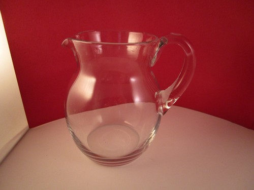 Vintage plain clear glass milk - vintage,