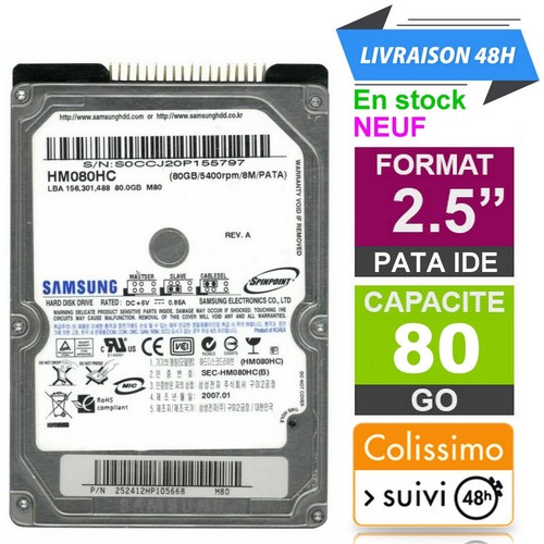 Disque dur samsung 80 - 80, go