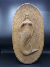 ART BRUT  SINGULIER  NAIF  OUTSIDER  SIRENE BOIS SCULPTEE  SIGNEE