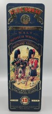 🍀Boîte ancienne Whisky Glen Moray Highland Regiments avec sa bouteille ( vide )