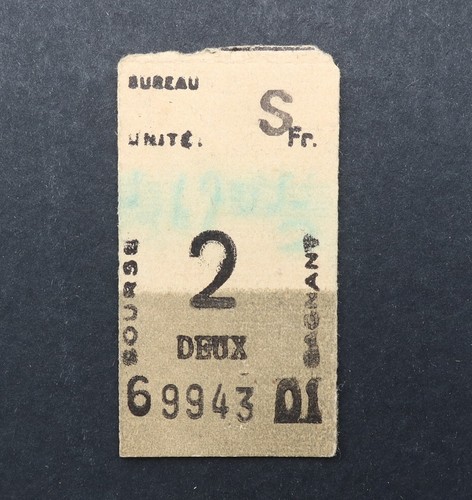 Ancien ticket train - , course