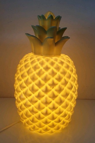 Lampe table ananas porcelaine - lampe,