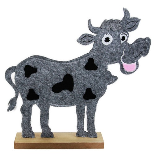 Vache felt debout sur pieds - felt,