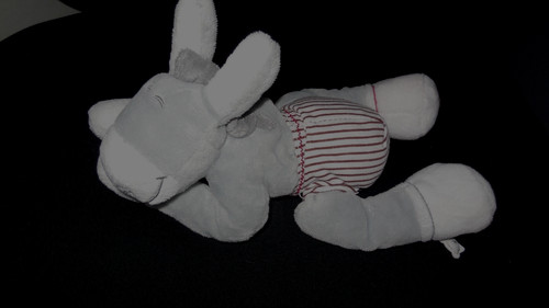 Doudou peluche âne gris - doudou,