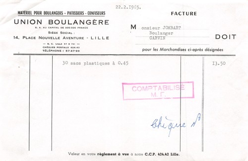 1965 credit nord lille - credit, du