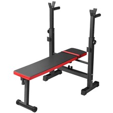 4 en 1 Banc de musculation pliable Support haltères Entraînement fitness sport