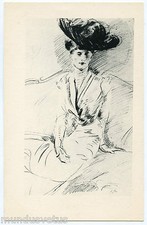 ARTIST SIGNED. PAUL CéSAR HELLEU. WOMAN ON A SOFA. WOMAN ON A SOFA.SKETCH.