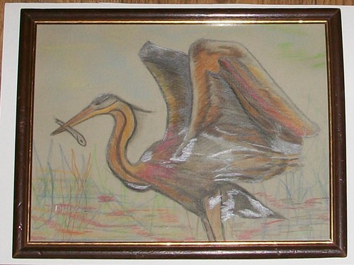 Dessin heron pecheur original - heron,