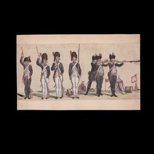 IMAGERIE POPULAIRE XVIIIe MANIEMENT D'ARMES