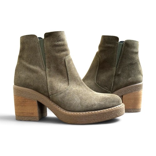 Chaussures bottines cuir daim - cuir,