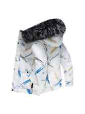 Blouson D'Aviateur Duvet Sport Sintetique Mode Homme Capuche Blanc Coloré GU007