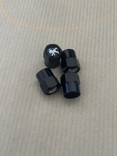 4x bouchon de valve PEUGEOT aluminium anodisé NOIR - capuchon roue auto - NEUF