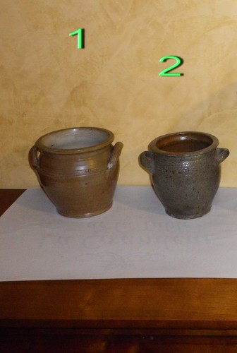 Lot petits pots en - en, grès