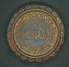 900g Poids Ancien Fonte 2LB HOPE FOUNDARY IMPERIAL Angleterre Antique Weight
