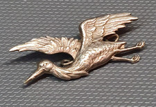 Broche ancienne cigogne