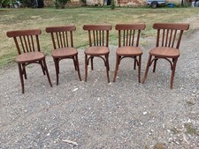 5 Thonet Wood Style Bistro Chairs