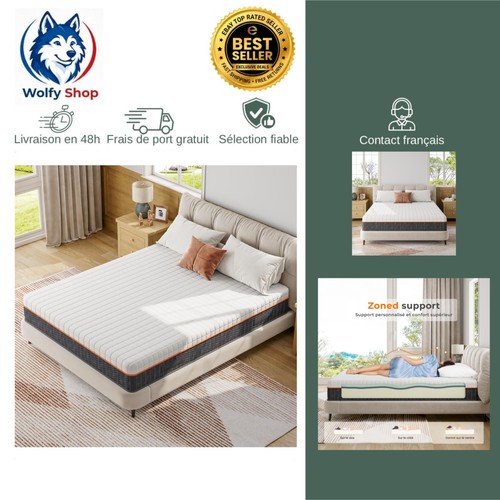 Matelas 90x190x16 mousse - 90x190x16, à