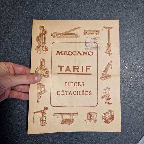 Meccano 1920 tarif pièces - 1920,