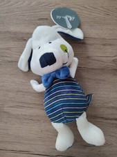 Doudou peluche chien blanc