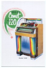 Rock-Ola Comet 120 Fireball Jukebox Model 1438 Advertising Postcard