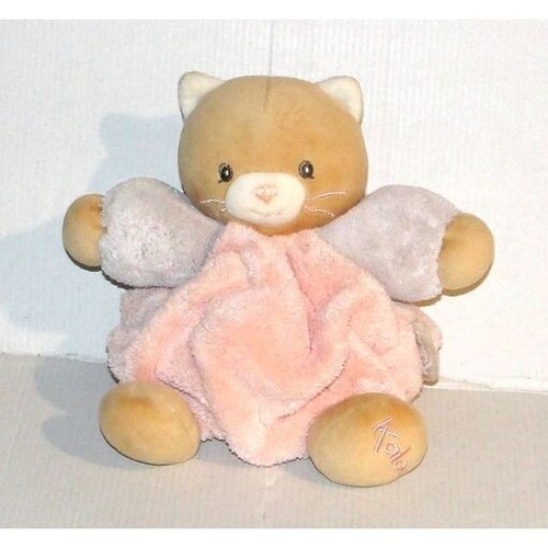 Doudou chat boule rose plume - doudou,