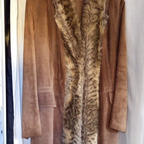 Manteau femme long marron